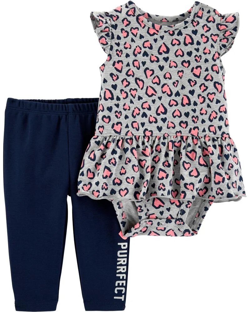 Carter's Set 2 piese Purrfect - body si pantaloni foto