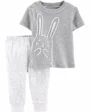 Carter's Set 2 piese Iepuras - tricou si pantaloni foto