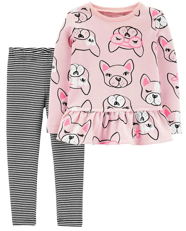 Carter's Set 2 piese Bulldog francez - bluza si pantaloni foto
