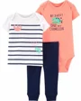 Carter's Set 3 piese Cameleon - body, tricou si pantaloni foto