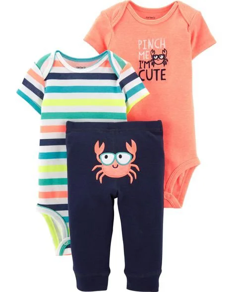 Carter's Set 3 piese Crab - 2 body si pantaloni foto