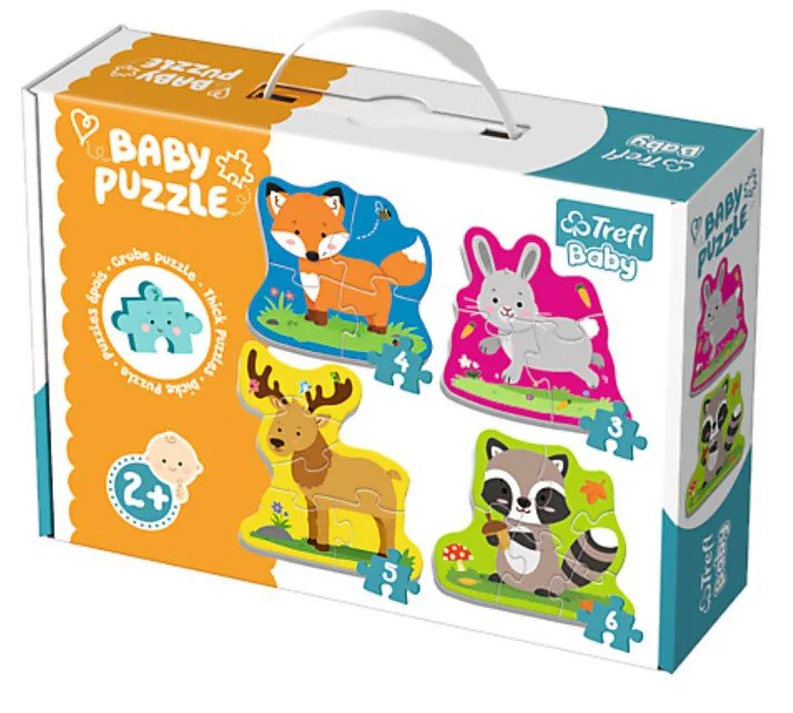 Puzzle Trefl Baby Classic - Forest Animals, 4 in 1 (3+4+5+6 piese) foto