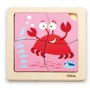 Puzzle din lemn Viga Toys Crab, 4 piese