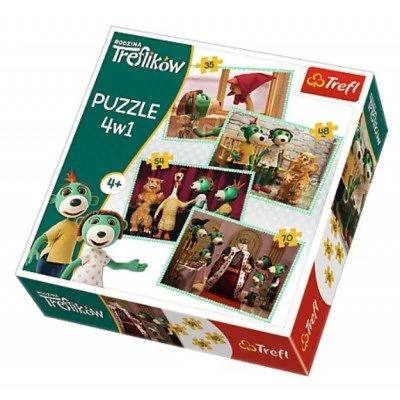 Пазл Trefl Treflik Family "New friends", 4 в 1 (35+48+54+70 эл.) foto