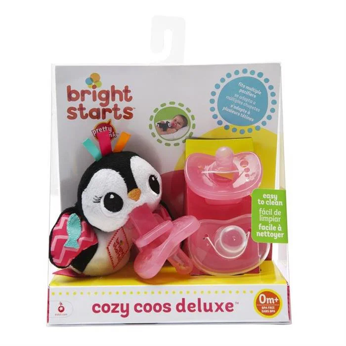 Suzeta Bright Starts Cozy Coos Dlx Pinguin, 2 buc. foto