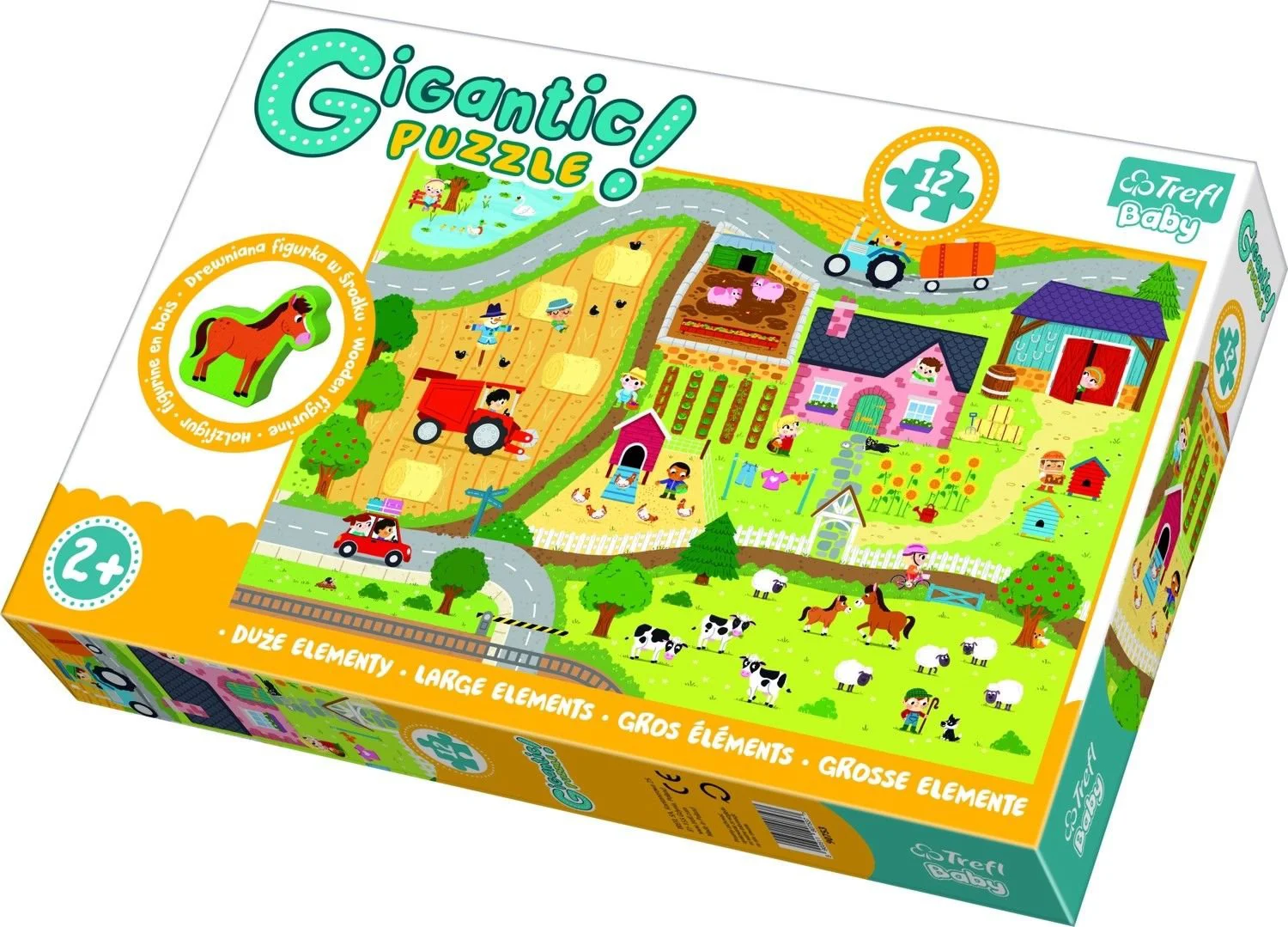 Puzzle Trefl Gigantic "On the village", 12 MAXI piese foto