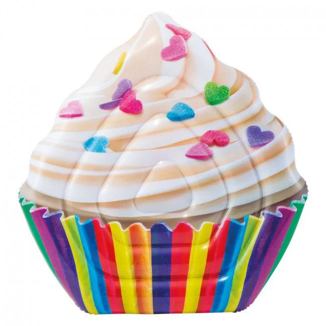 Saltea gonflabila Intex Cupcake, 142x35 cm foto