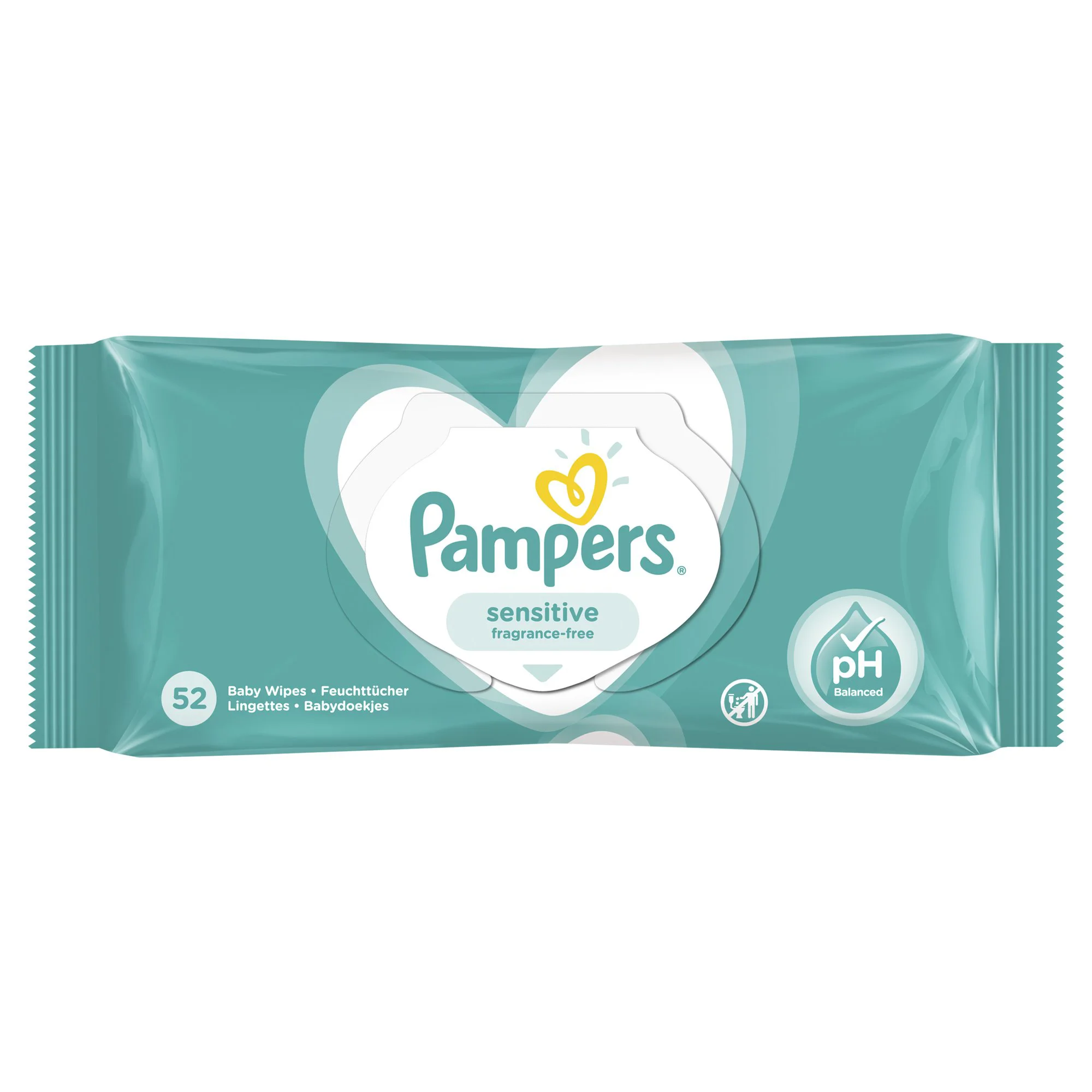 Servetele umede Pampers Sensitive, 52 buc.