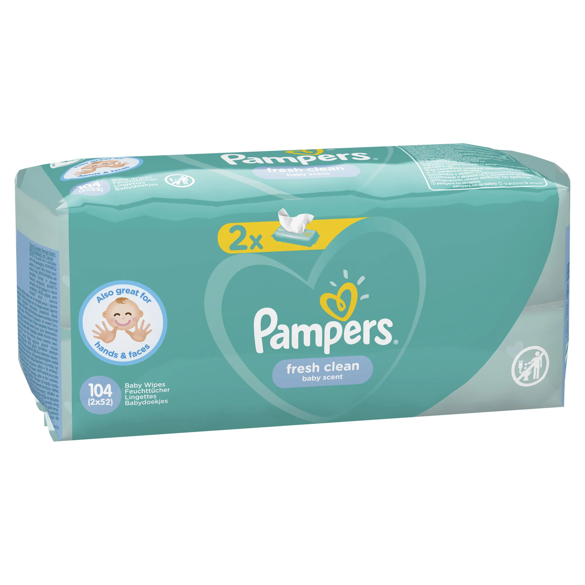 Servetele umede Pampers Fresh Clean, 2x52 buc.