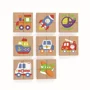 Magneti din lemn Viga Toys Puzzle Transport, 32 buc.