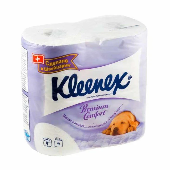 Туалетная бумага Kleenex Premium Care Comfort (4 слоя), 4 шт. foto