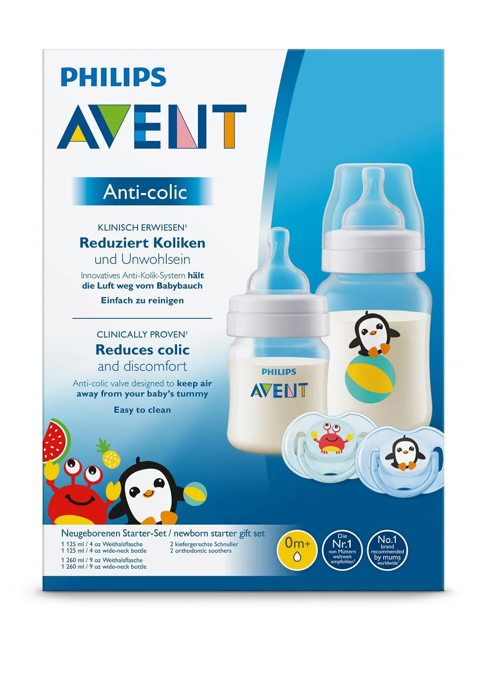 image for Set cadou Philips AVENT Classic cu biberoane anticolici + suzete foto