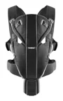 Marsupiu anatomic BabyBjorn Miracle Black-Silver, cu pozitii multiple de purtare