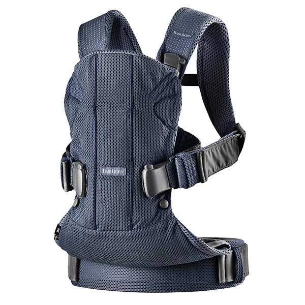 Анатомический рюкзак-кенгуру BabyBjorn One Air Navy Blue, 3D Mesh