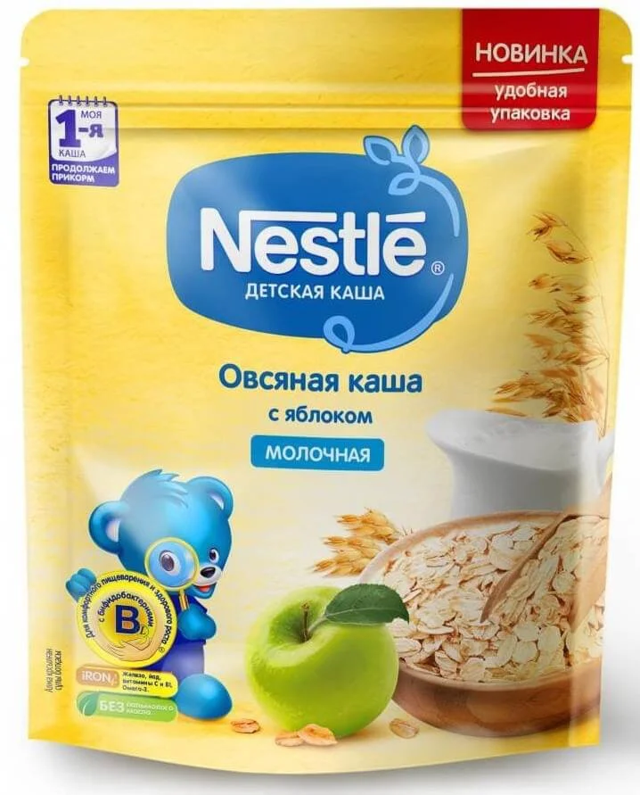 image for Каша молочная овсяная Nestle с яблоком (5+ мес.), 220 г foto