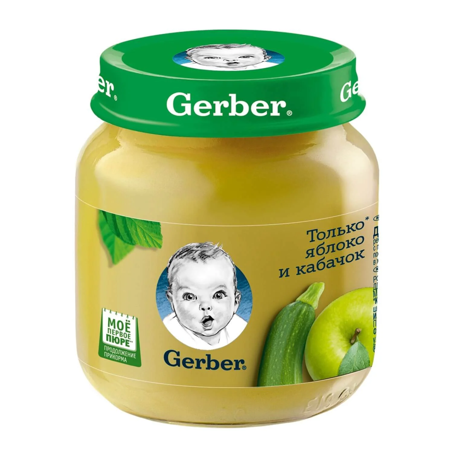 Piure Gerber de mere si dovlecei (5+ luni), 130 g foto