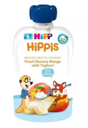 image for Piure HIPPiS de Piersic, banana, mango cu iaurt (6+ luni), 100 g foto
