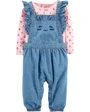 Carter's Set 2 piese - salopeta cu volanase si bluza foto