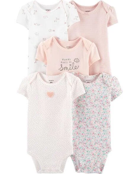Carter's Set 5 piese - body floral/animalute/slogan/dungi/inimioare foto
