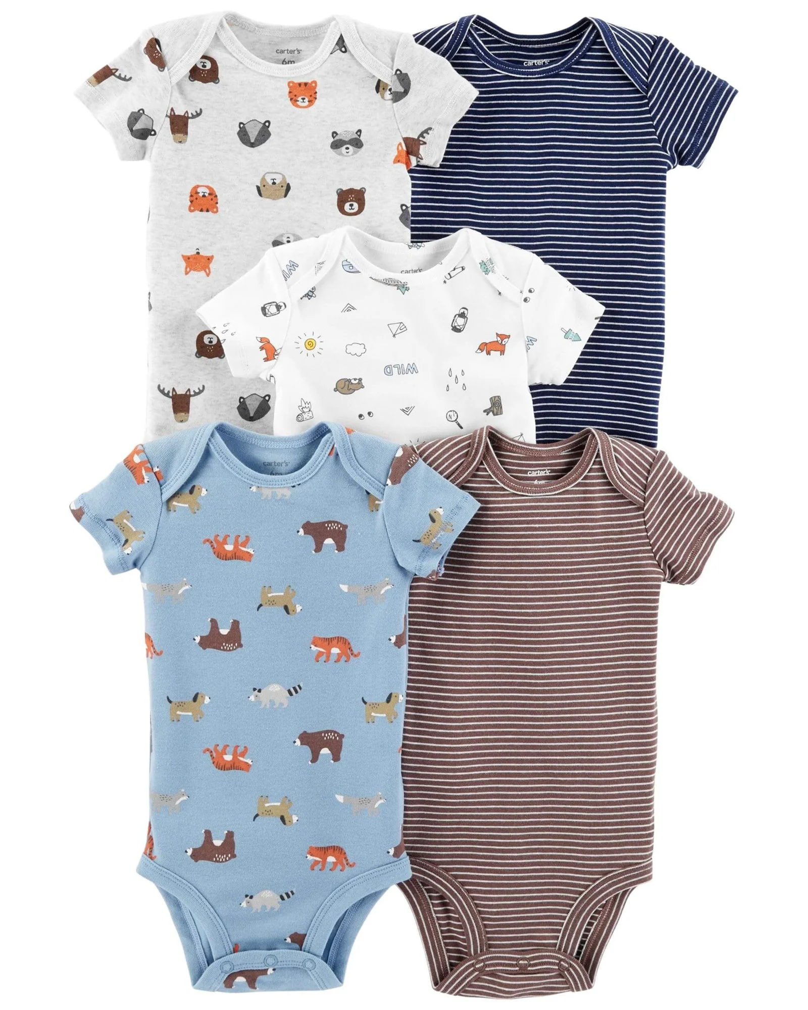 Carter's Set 5 piese - body Animalute/dungi foto