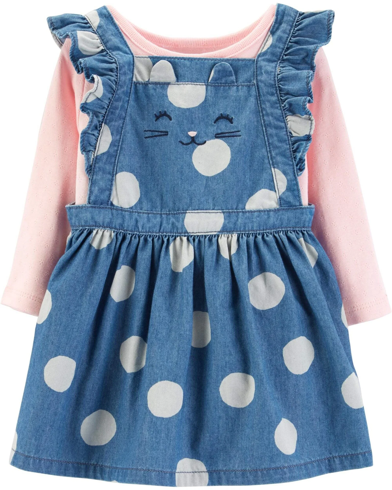 Carter's Set 2 piese - body si sarafan cu buline si volanase foto