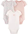 Carter's Set 3 piese - body Flori/inimioare/dungi foto