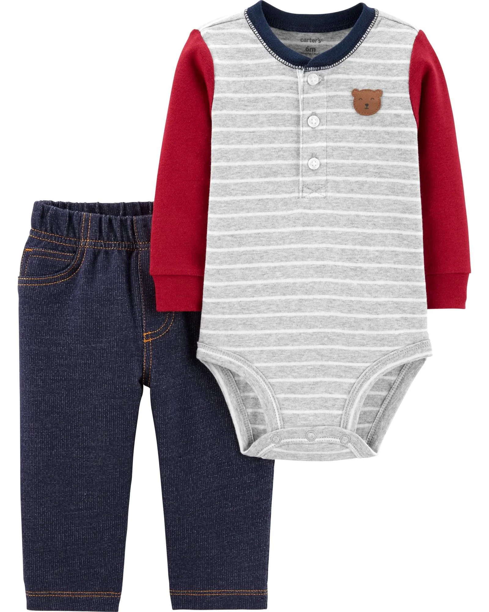 Carter's Set 2 piese Ursulet - pantaloni si body foto