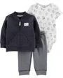 Carter's Set 3 piese Animalute - cardigan, body si pantaloni foto