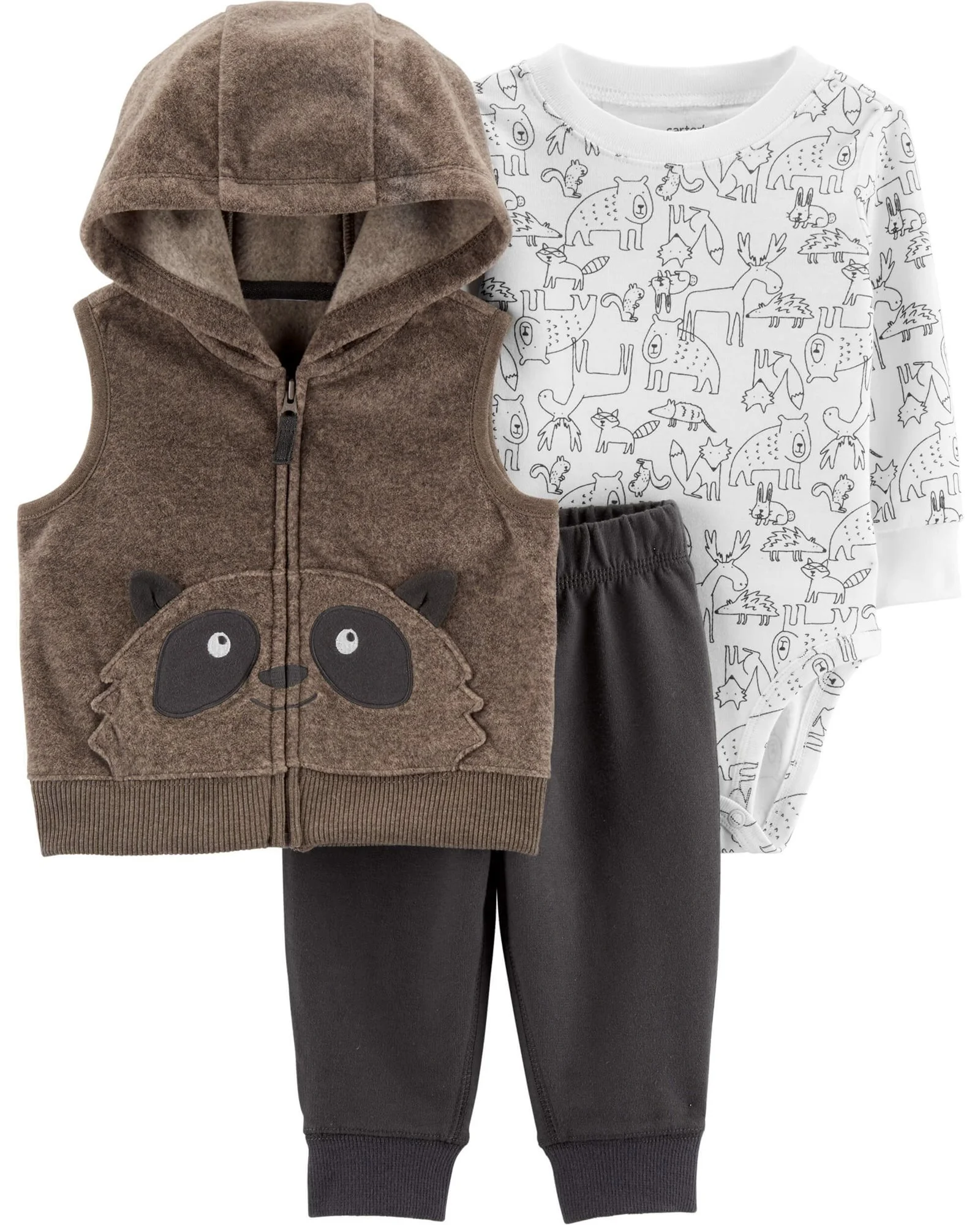 Carter's Set 3 piese Raton - vesta, body si pantaloni foto