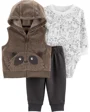 Carter's Set 3 piese Raton - vesta, body si pantaloni foto