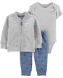 Carter's Set 3 piese Masinute - cardigan, body si pantaloni foto