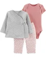 Carter's Set 3 piese - cardigan, body si pantaloni foto