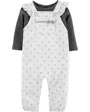 Carter's Set 2 piese - salopeta cu buline si bluza foto