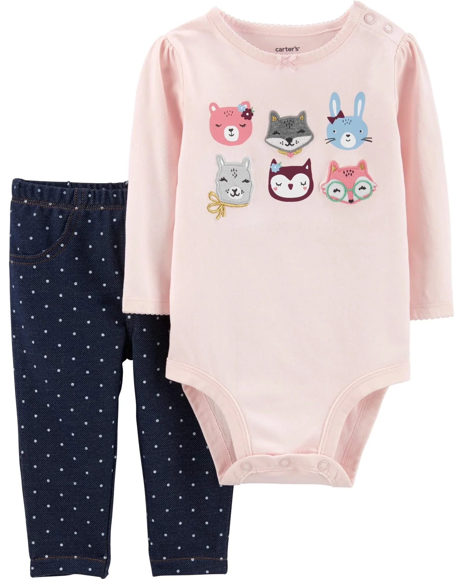 Carter's Set 2 piese Animalute - pantaloni si body foto