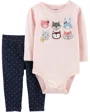 Carter's Set 2 piese Animalute - pantaloni si body foto