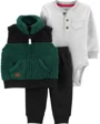 Carter's Set 3 piese - vesta de plus, body si pantaloni foto