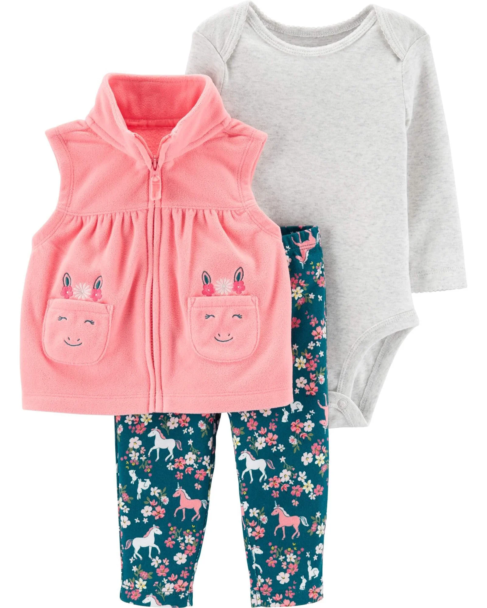 Carter's Set 3 piese Calut - vesta, body si pantaloni foto