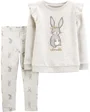 Carter's Set 2 piese Iepuras - pantaloni si bluza foto