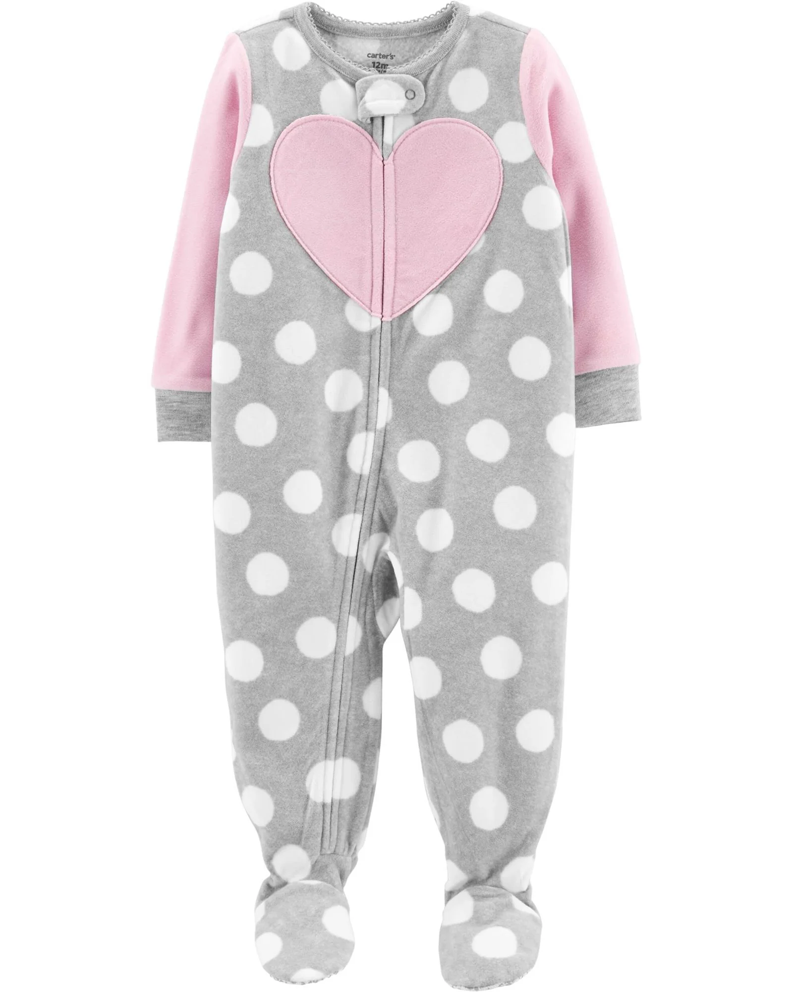 Carter's Pijama gri cu inimioara si buline foto