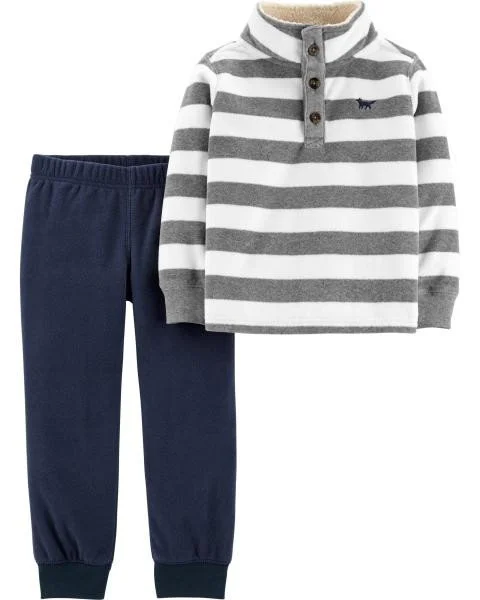 Carter's Set 2 piese fleece - Pantaloni si bluza foto