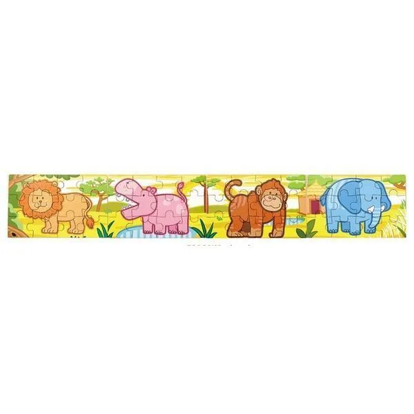 Деревянный пазл 4 в 1 Viga Toys Jungle, 4x12 эл.