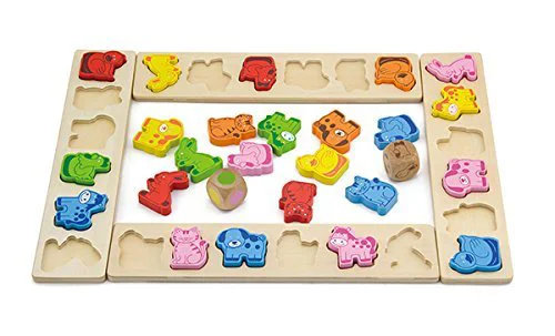 Joc educativ din lemn Viga Toys Animal Carnaval