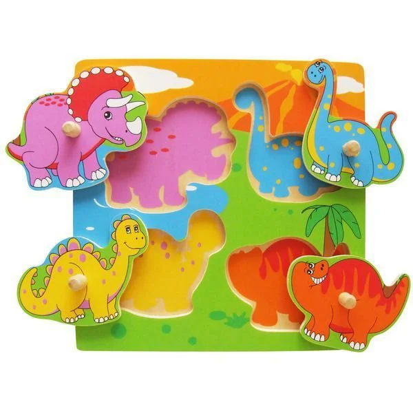Puzzle din lemn Viga Toys Dinosaurs foto