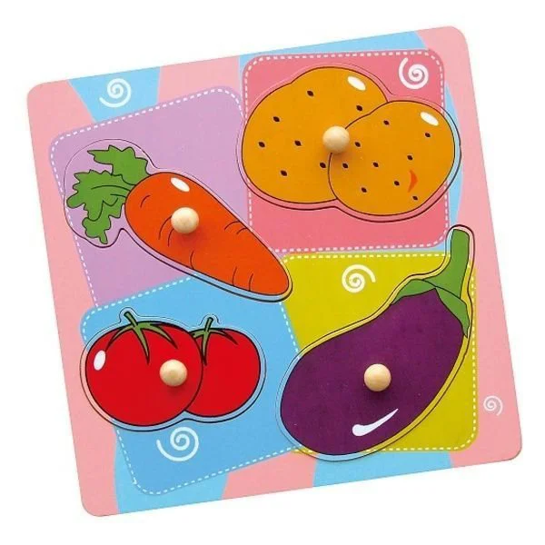 Puzzle din lemn Viga Toys Vegetables foto