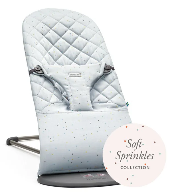 Balansoar BabyBjorn Bliss Blue Sprinkles, Bumbac