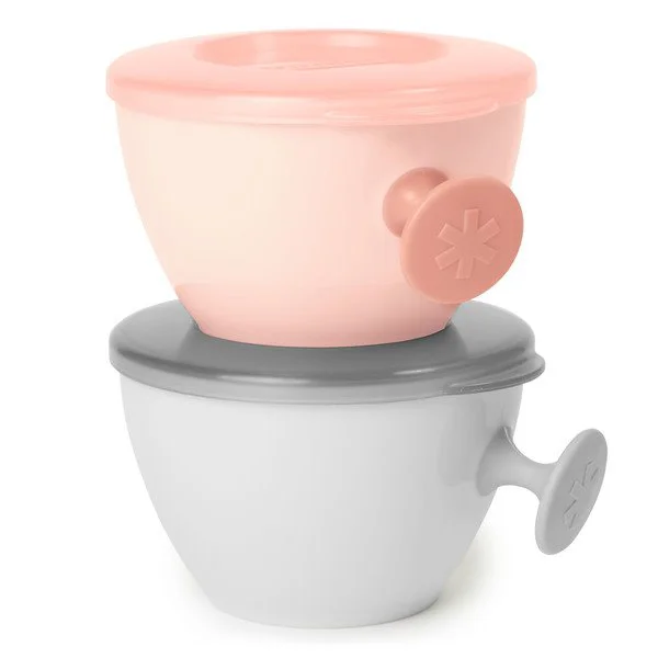 Set 2 boluri ergonomice Skip Hop Soft Gri + Coral foto