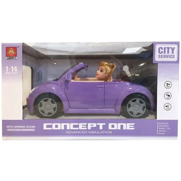 Masina cu inertie Wenyi Convertible New Beetle cu sunet si lumina (1:14) foto