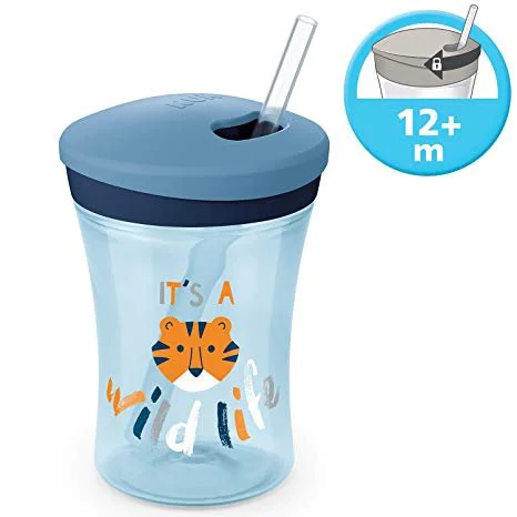 image for Чашка-стакан NUK Action Cup с соломинкой (8+ мес.), 230 мл foto