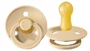 Suzeta rotunda BIBS Beige din latex (0-6 luni) foto