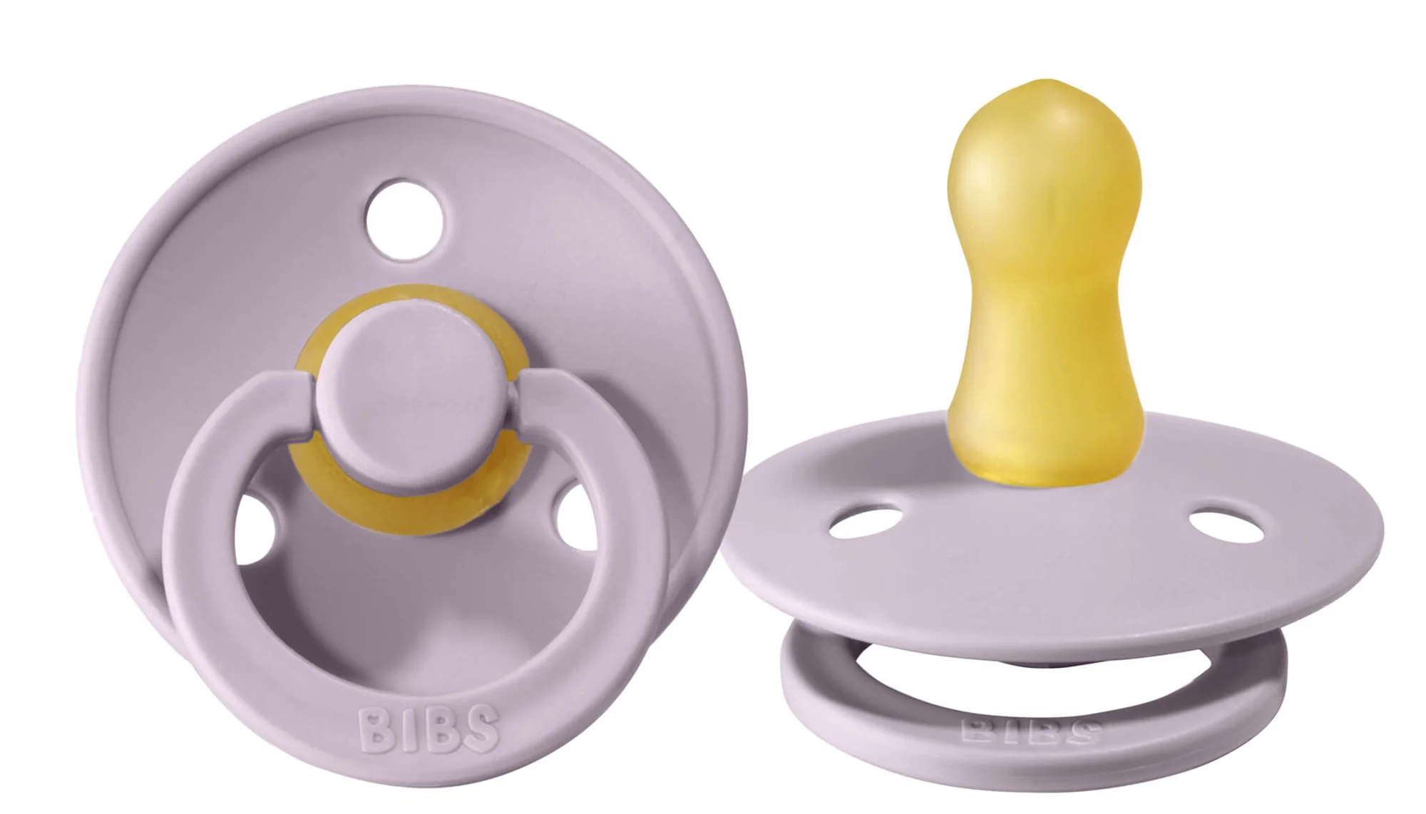Suzeta rotunda BIBS Lilac din latex (6-18 luni) foto